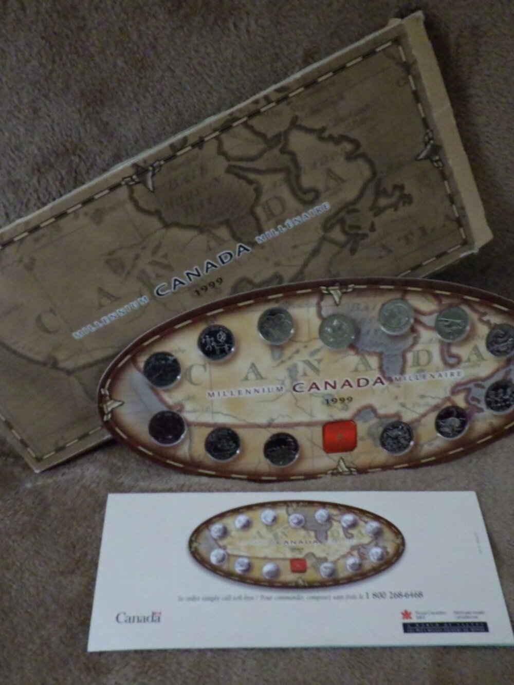 1999 Millennium CANADA Historical Coin Collectable 13 Quarter Coin Gift Set